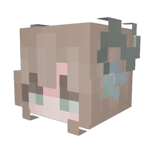 mamejan Minecraft avatar head, 3D render