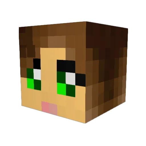 mamela6 Minecraft avatar head, 3D render