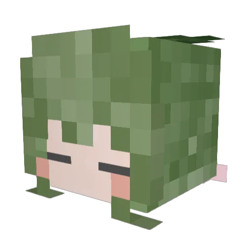 mamentaa Minecraft avatar head, 3D render
