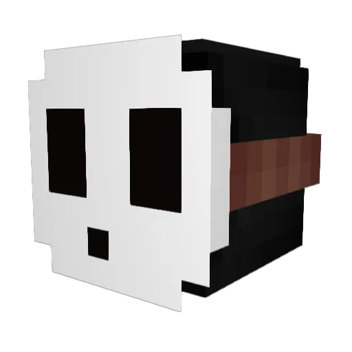 mameocompany Minecraft avatar head, 3D render
