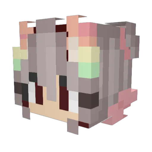 mametarou0307 Minecraft avatar head, 3D render