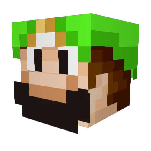 mametoriko Minecraft avatar head, 3D render