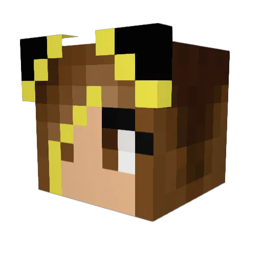 mamie1003 Minecraft avatar head, 3D render
