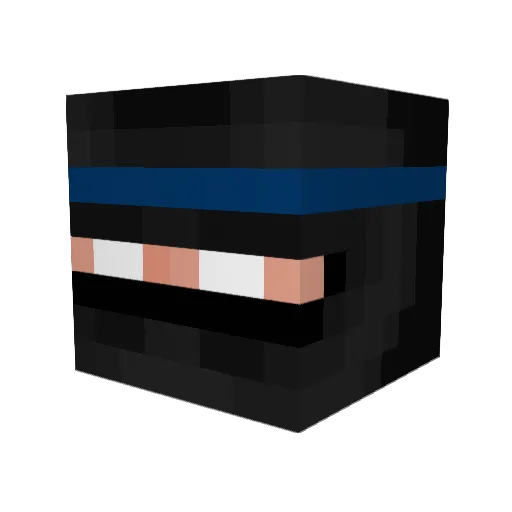 mamiferos Minecraft avatar head, 3D render