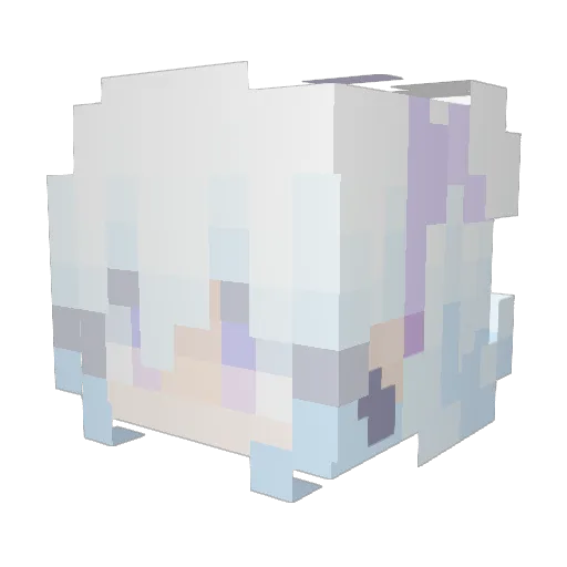 mamiyanonoka Minecraft avatar head, 3D render