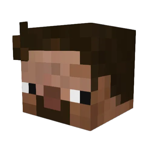 mammuut Minecraft avatar head, 3D render
