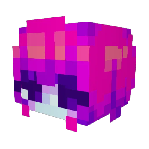 mamorine Minecraft avatar head, 3D render