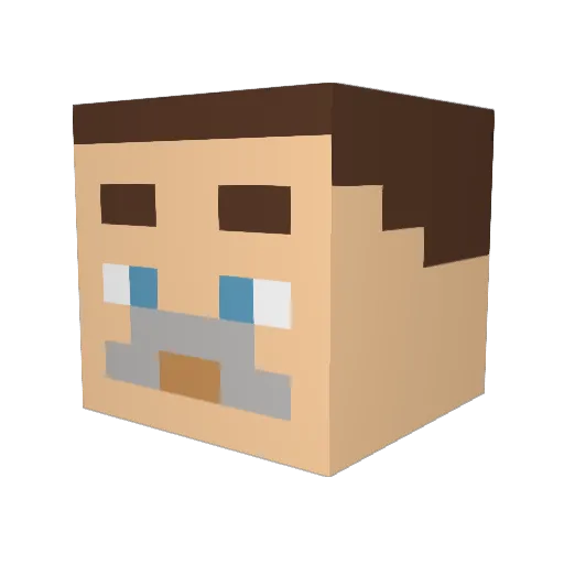 mamorkuchen3 Minecraft avatar head, 3D render