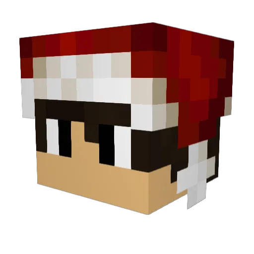 mamqek Minecraft avatar head, 3D render