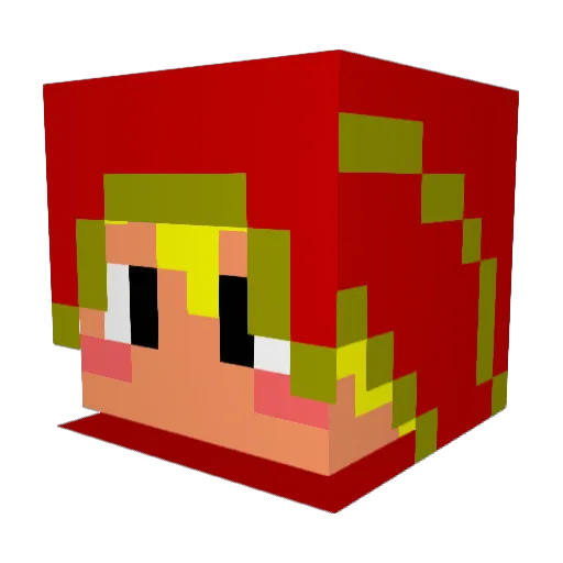 mamu1027 Minecraft avatar head, 3D render