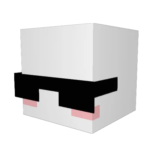 mamumu Minecraft avatar head, 3D render
