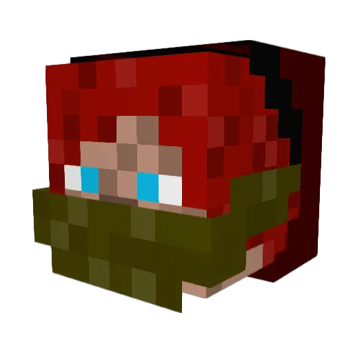 mamunation Minecraft avatar head, 3D render