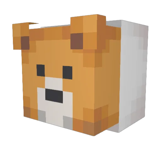 mamya Minecraft avatar head, 3D render