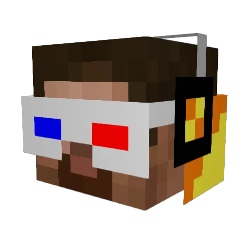 man101202 Minecraft avatar head, 3D render