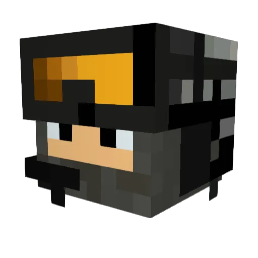man21yn Minecraft avatar head, 3D render