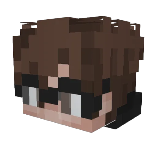 man_ECHO Minecraft avatar head, 3D render
