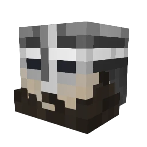 man__E Minecraft avatar head, 3D render