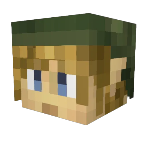 mana180 Minecraft avatar head, 3D render