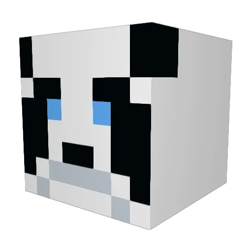 mana6m Minecraft avatar head, 3D render