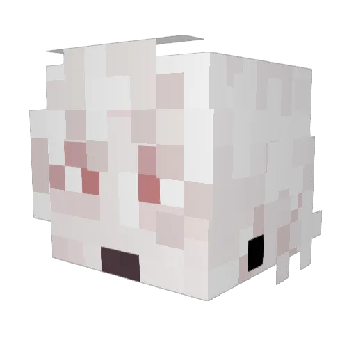 manabuyuu Minecraft avatar head, 3D render
