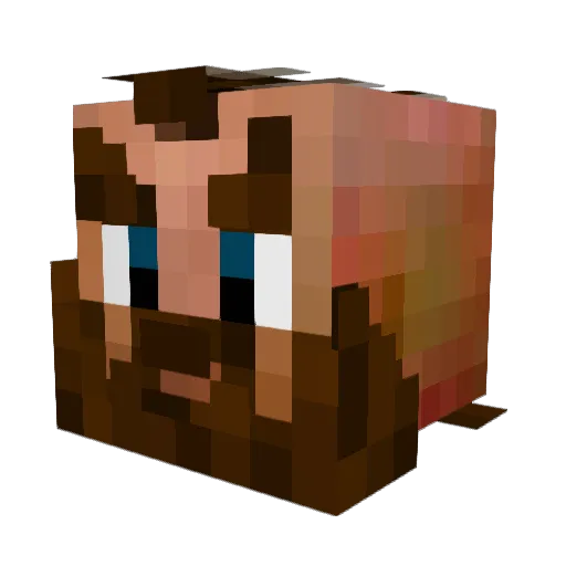 manageralt Minecraft avatar head, 3D render