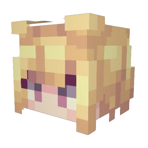 manaka114 Minecraft avatar head, 3D render