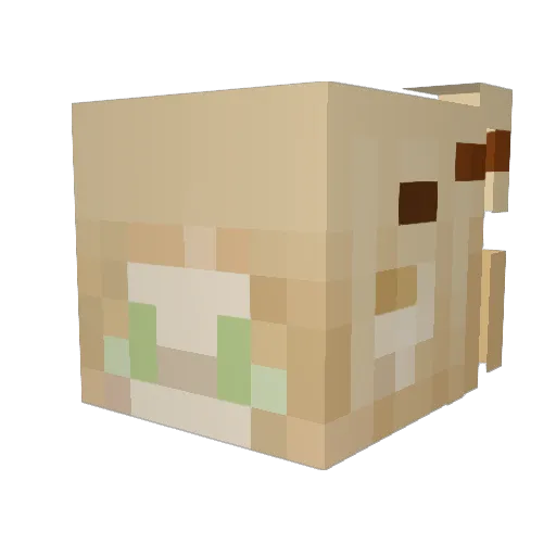 mananena02 Minecraft avatar head, 3D render
