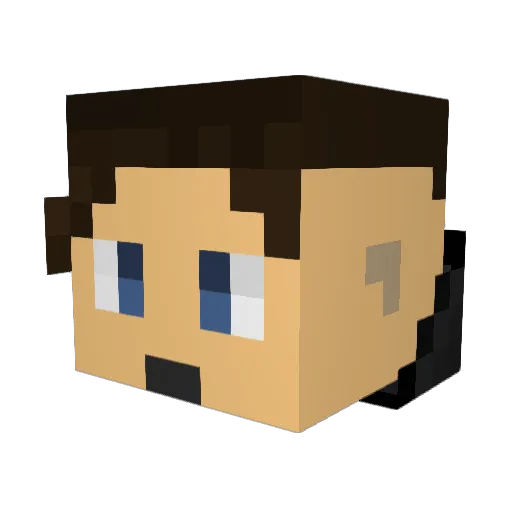 mananrat Minecraft avatar head, 3D render