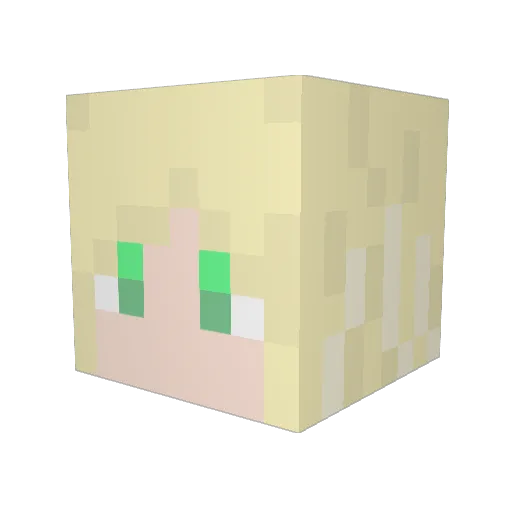 manastuno Minecraft avatar head, 3D render
