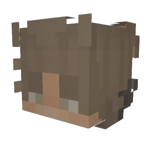 manbijtdog Minecraft avatar head, 3D render