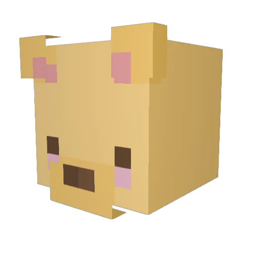manbtosh Minecraft avatar head, 3D render