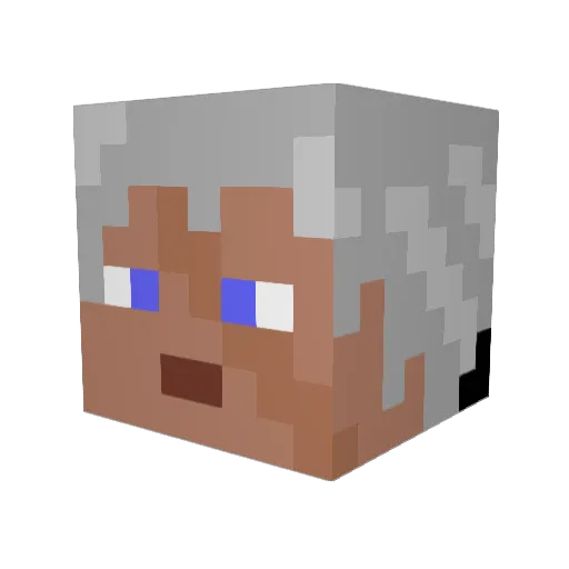 manchildman Minecraft avatar head, 3D render