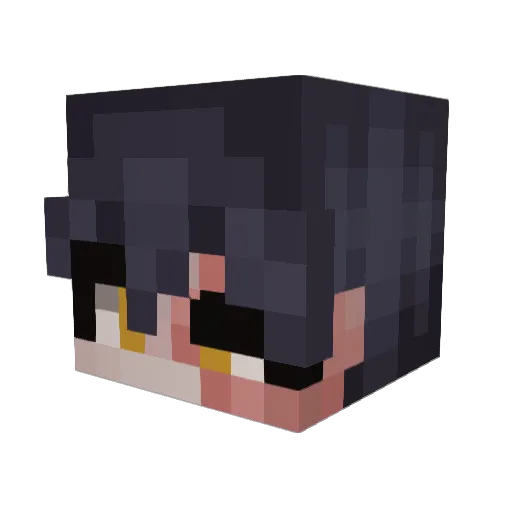 manchin_05 Minecraft avatar head, 3D render