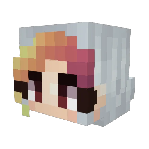 mandabotanic Minecraft avatar head, 3D render