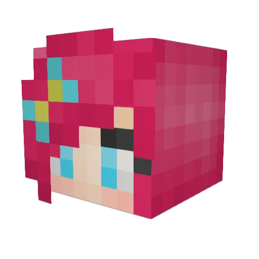 mandaburg Minecraft avatar head, 3D render