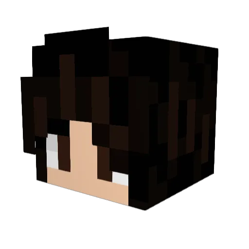 mandanding Minecraft avatar head, 3D render