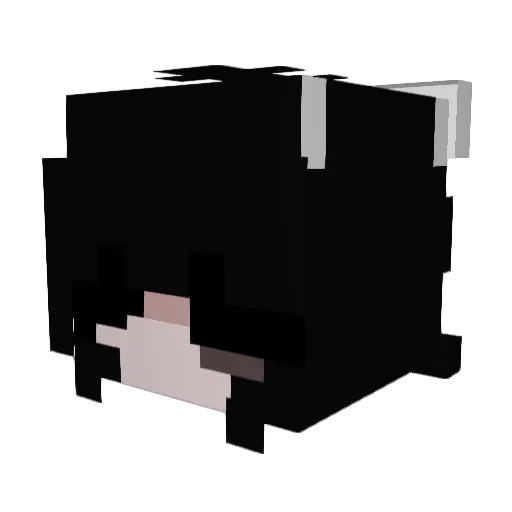 mandariiinii Minecraft avatar head, 3D render