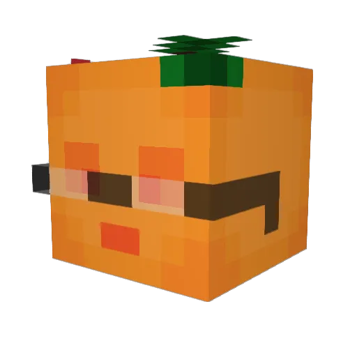 mandarin56 Minecraft avatar head, 3D render