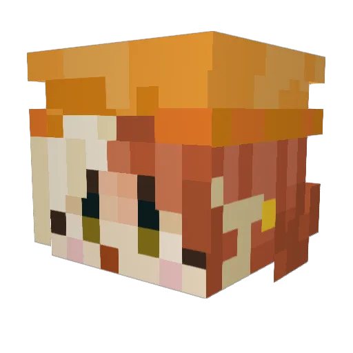 mandarina_7 Minecraft avatar head, 3D render