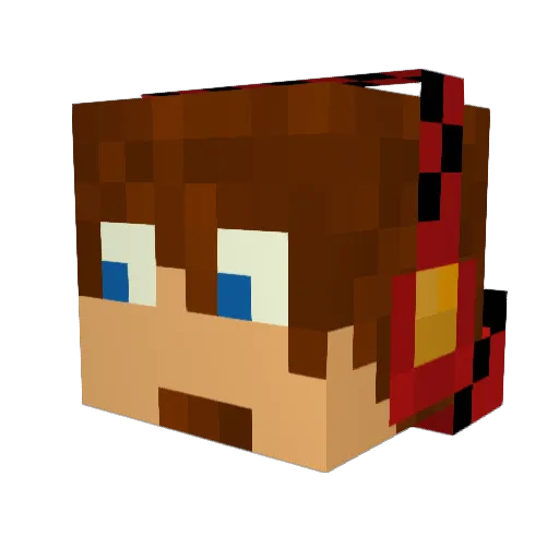 mandarinchik9 Minecraft avatar head, 3D render