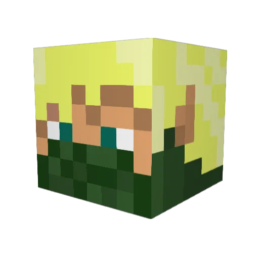 mandark99 Minecraft avatar head, 3D render