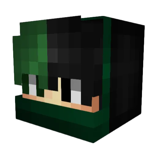 manderic Minecraft avatar head, 3D render