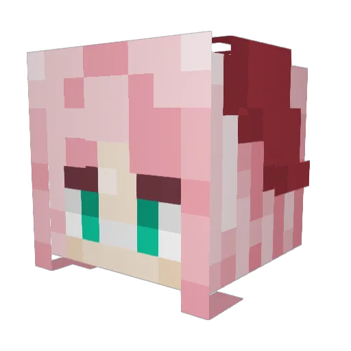 mandiehi Minecraft avatar head, 3D render