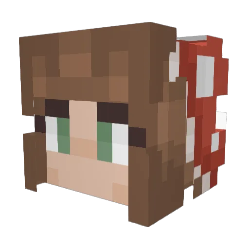 mandipooo Minecraft avatar head, 3D render