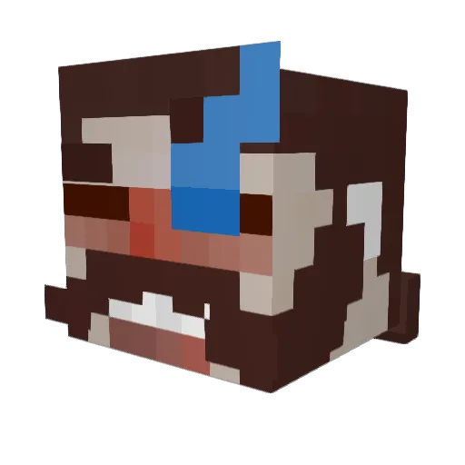 mandiyu Minecraft avatar head, 3D render