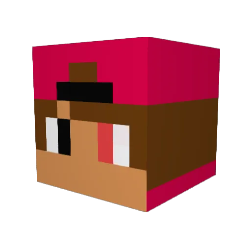 mandom24 Minecraft avatar head, 3D render