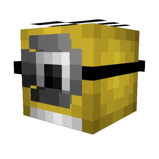 mandorro Minecraft avatar head, 3D render