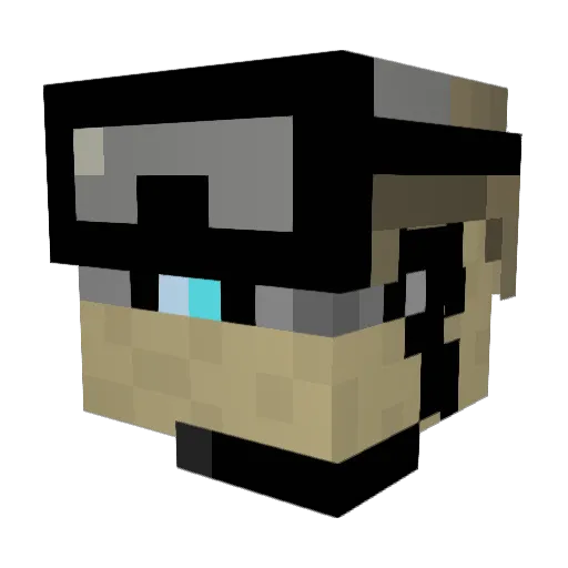 mandou16 Minecraft avatar head, 3D render
