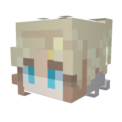 mandrag0la Minecraft avatar head, 3D render