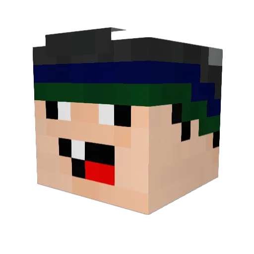 manduuman Minecraft avatar head, 3D render